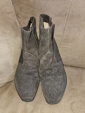Think! Sz EU42 Brown Suede Ankle Boots, Side Zip